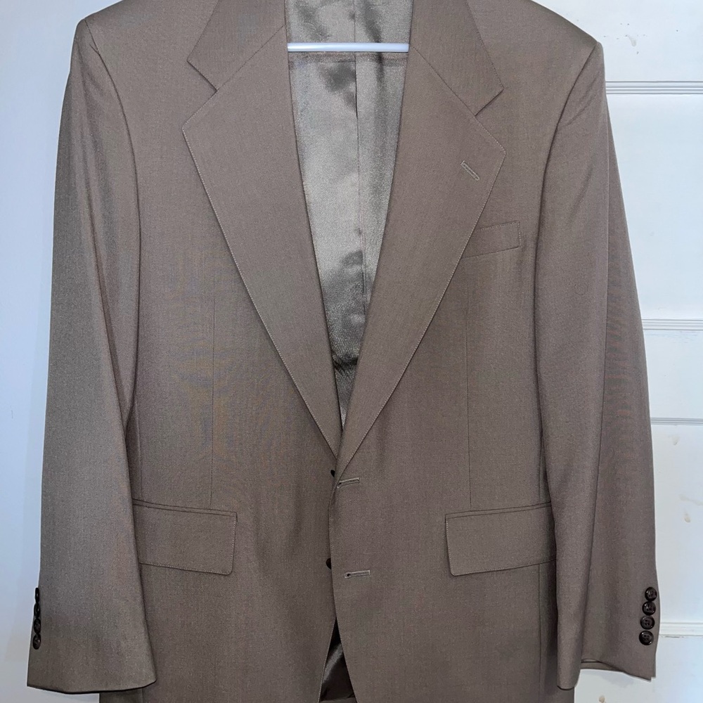 EUC Jos. A. Bank Taupe Two-Button Suit Jacket 40R nice!